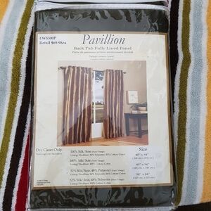 1 curtain panel  40" x 84" dark olive green